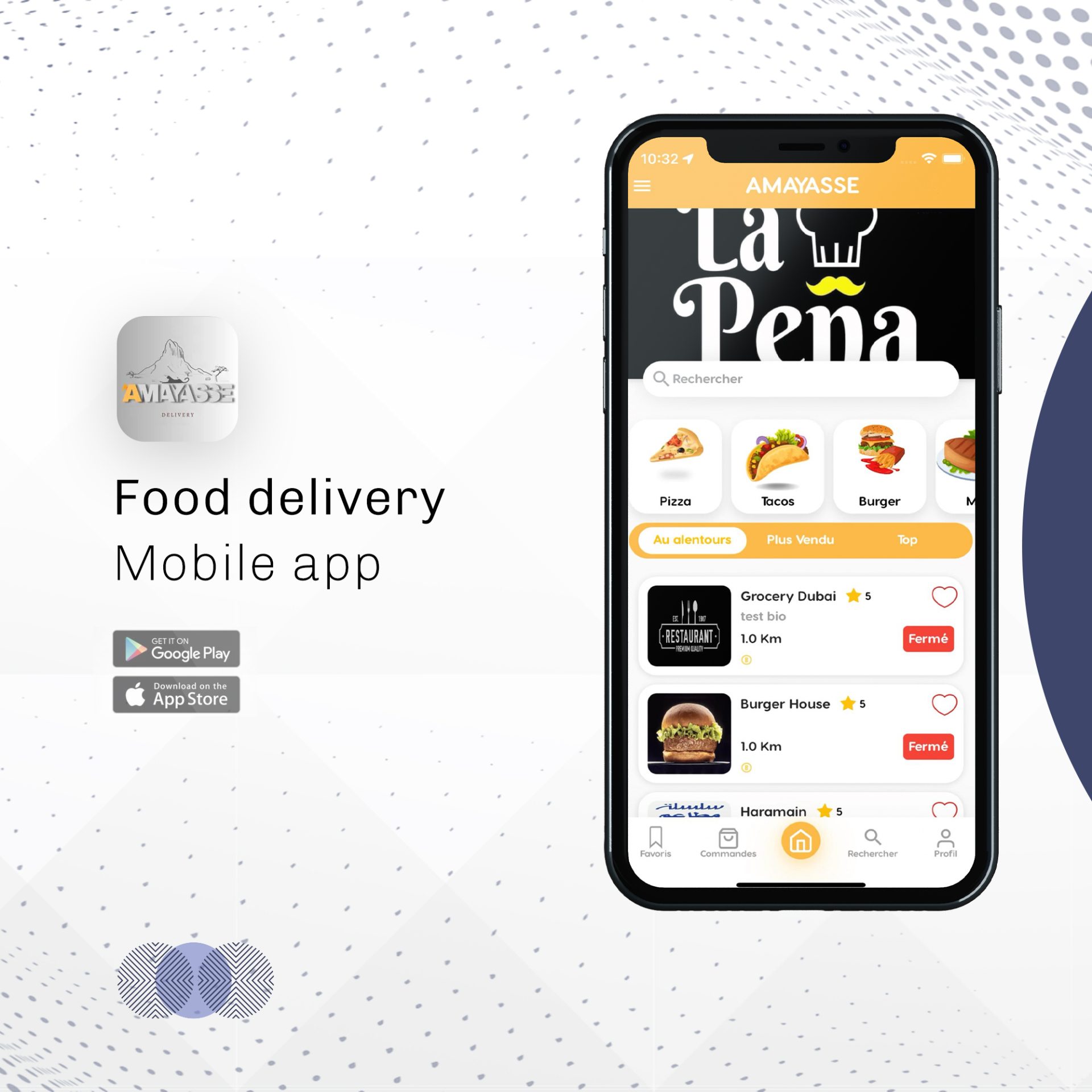 AMAYASSE — Food delivery mobile application