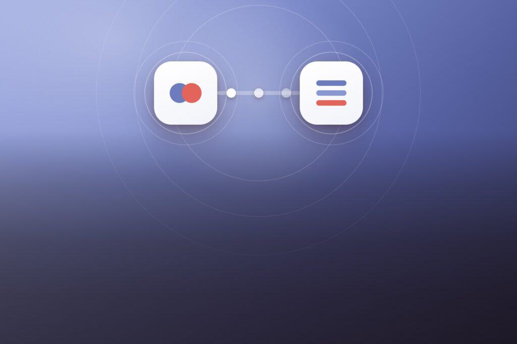 Two connected server nodes exchanging data packets over a live WebSocket channel, illustrating real-time features in modern web applications
